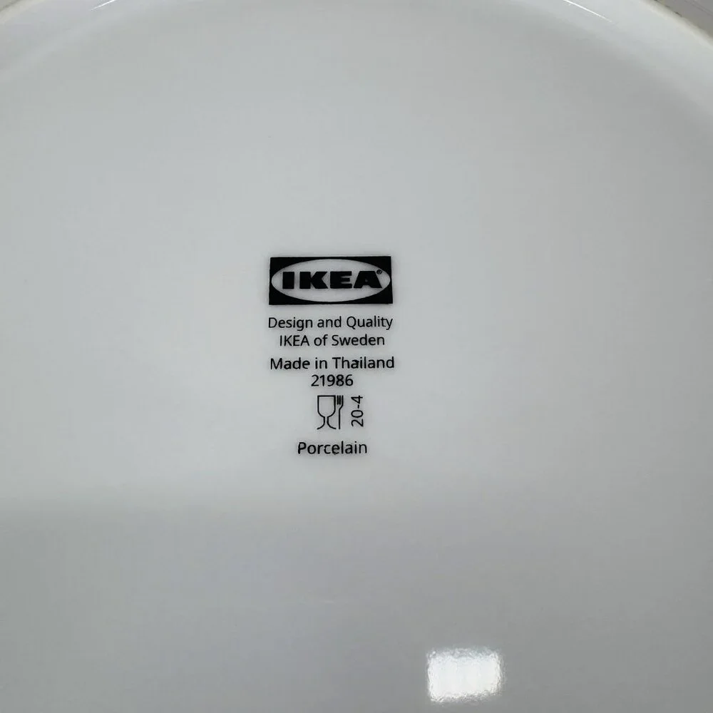 Ikea of Sweden UPPLAGA 21986 White Scalloped Porcelain 11